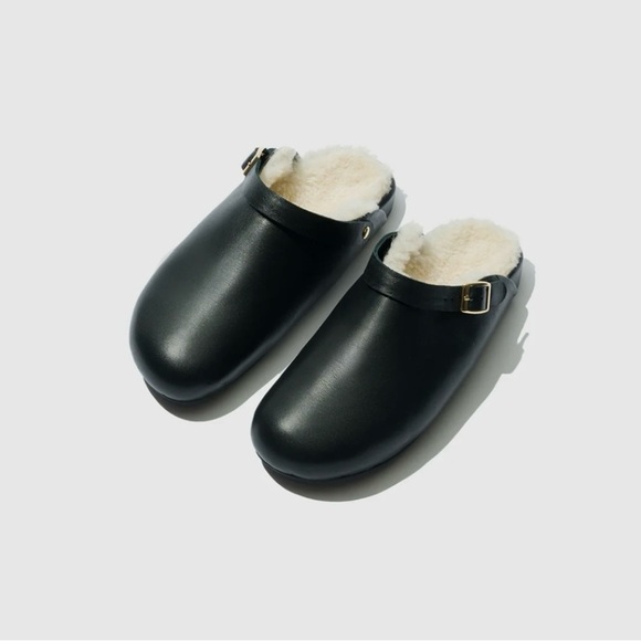 Beatrice Valenzuela Kohl clog with shearling NEW - Picture 2 of 9